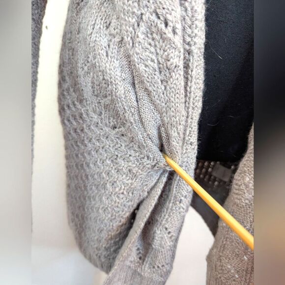 Garnet Hill Baby Alpaca Open Front Sweater Lagenlook Preppy Quiet Luxury M - Picture 5 of 10